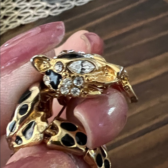 VTG- 1980’s Estate Articulated Panther shoulder brooch - Picture 6 of 9